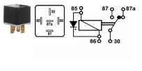 RELEE 12V 20/30A 5-KL DIOODIGA