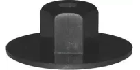 Plastmutter  5,0 TRENNWAND RADEINBAU POM BLACK 20Tk.