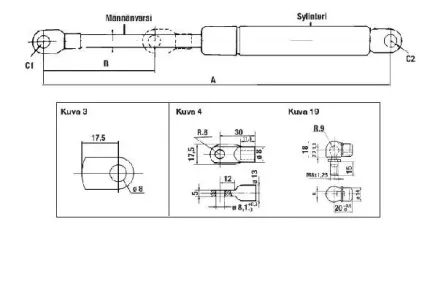 GAASIAMORT K27 UNIV. 650MM/750N