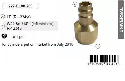 Ballooniadapter LP R-1234yf