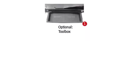 Tarvikute karp tõstuki käpale.