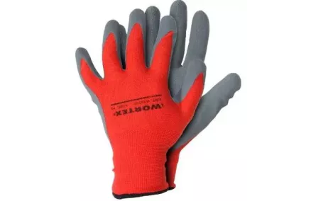 Polüestersõrmikud vahustatud latekskattega punased 10