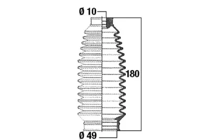 Roolilati tolmukate 10 x 49 x 180
