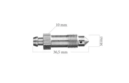 Õhutuskruvi M10X1 L=36,5 sw10