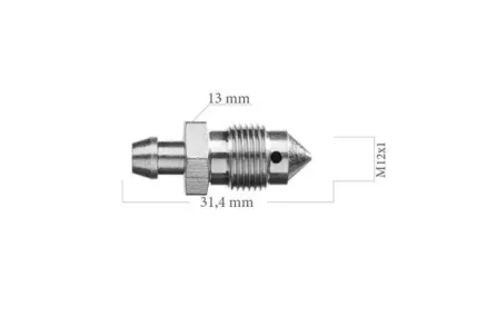 Õhutuskruvi M12X1 L=31,4 sw13