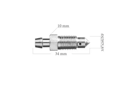 Õhutuskruvi 3/8X24 L=34,00 sw10