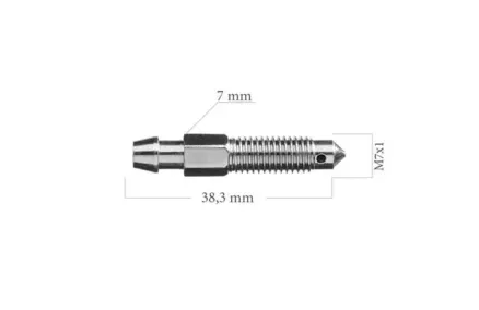 Õhutuskruvi M7X1,00 L=38,30 sw7