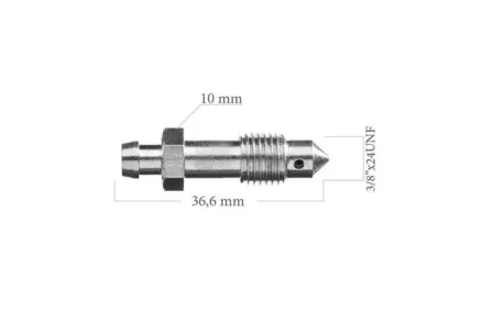 Õhutuskruvi M3/8X24 L=36,6 sw1