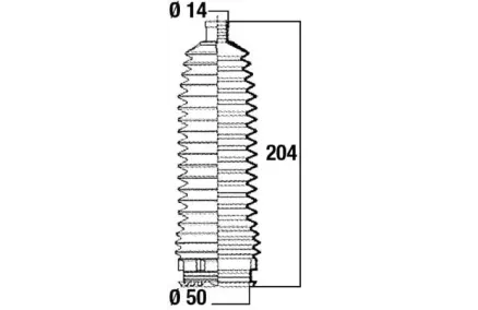 Roolilati tolmukate 14 x 50 x 204