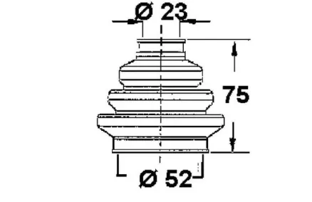 Veovõlli tolmukate 23 x 52 x 75
