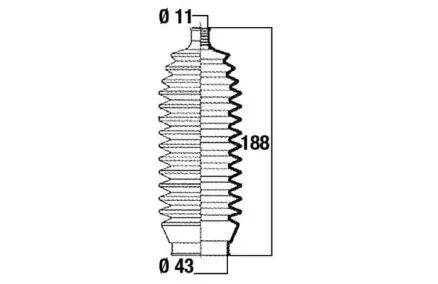 Roolilati tolmukate 11 x 43 x 188