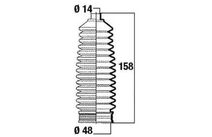 Roolilati tolmukate 14 x 48 x 158