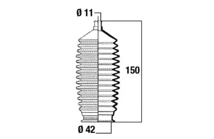 Roolilati tolmukate 11 x 42 x 150