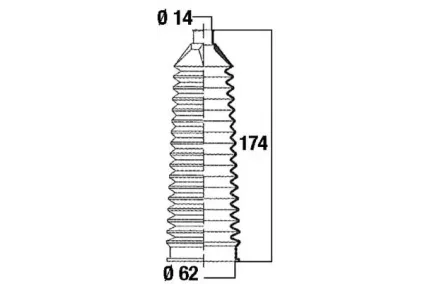 Roolilati tolmukate 14 x 62 x 174