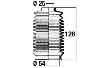 Roolilati tolmukate 25 x 54 x 126