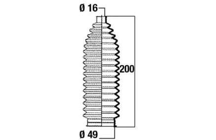 Roolilati tolmukate 16 x 49 x 200