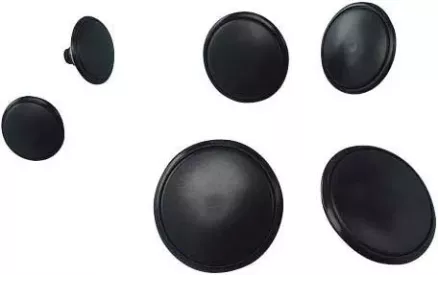KATTEPLAAT, 2TK, 40MM, MUST