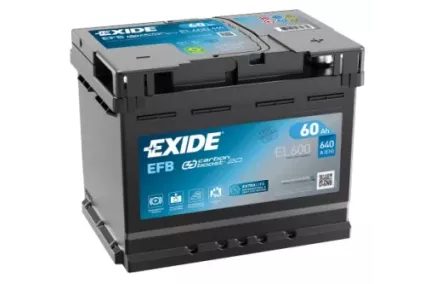 EXIDE 60AH 640A 242X175X190 EFB Start/Stop -/+