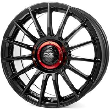 OZ Racing Superturismo LM Gloss Black Red Lettering 8x18 5x112 ET48 CB75,0 R12 690 kg