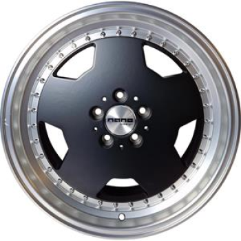Nano 5852 Matte black machined lip 8x18 5x112 ET30 CB66,6 60° 690 kg