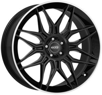 Dotz LongBeach dark Black/polished lip 10,5x21 5x112 ET50 CB66,6 R14 1045 kg