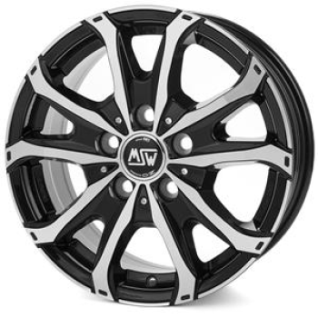 MSW 48 Van Gloss Black Full Polished 7x17 5x114.3 ET45 CB66,1 60° 1300 kg