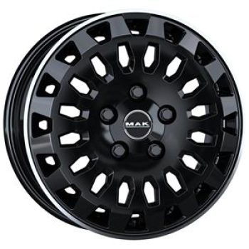 MAK Overland Gloss Black Mirror Ring 7x17 5x118 ET45 CB71,1 60° 1075 kg